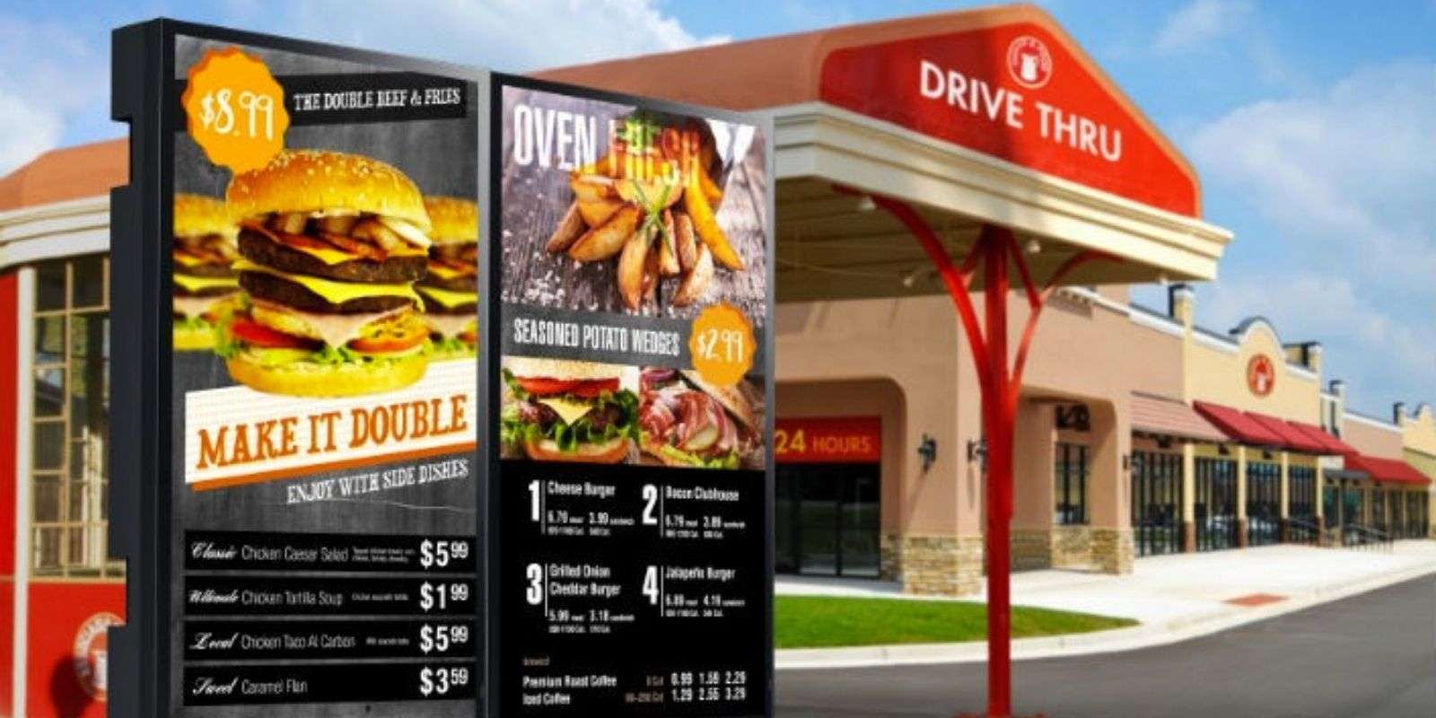 Digital Outdoor Display in QSR