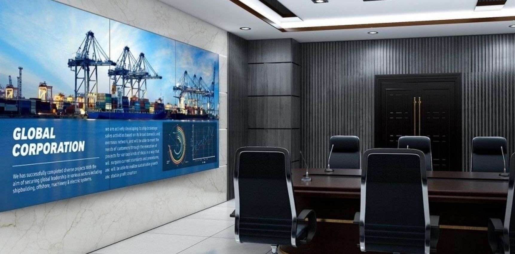 Touch Screen Video Wall in office