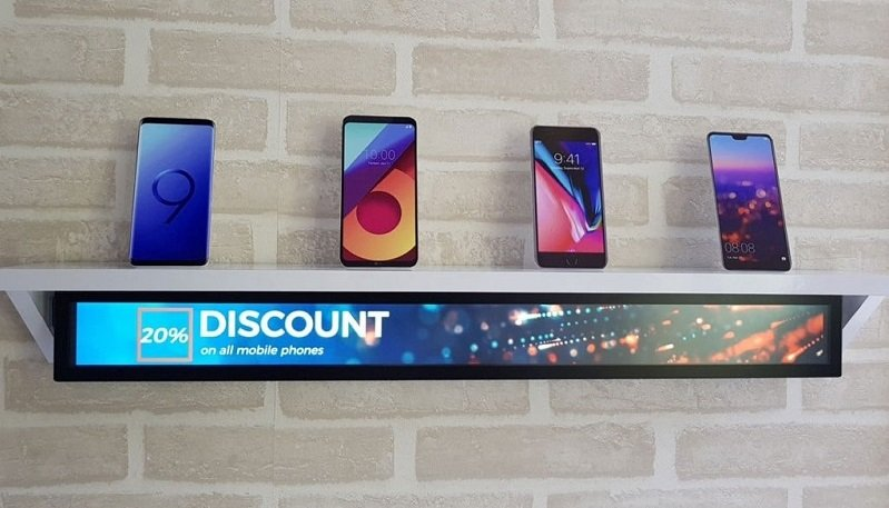 Stretched Bar LCD Display for retail