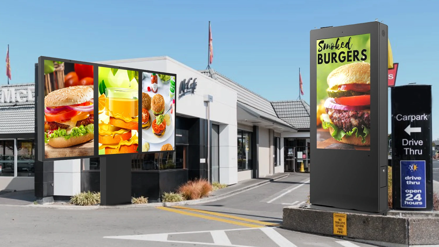optical bonding-outdoor digital signage-1
