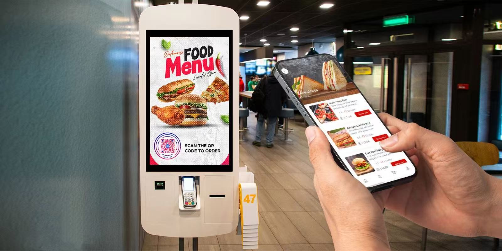 QR Code Digital Signage in QSR