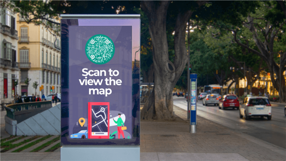 QR Code Digital Signage in outdoor environment-1