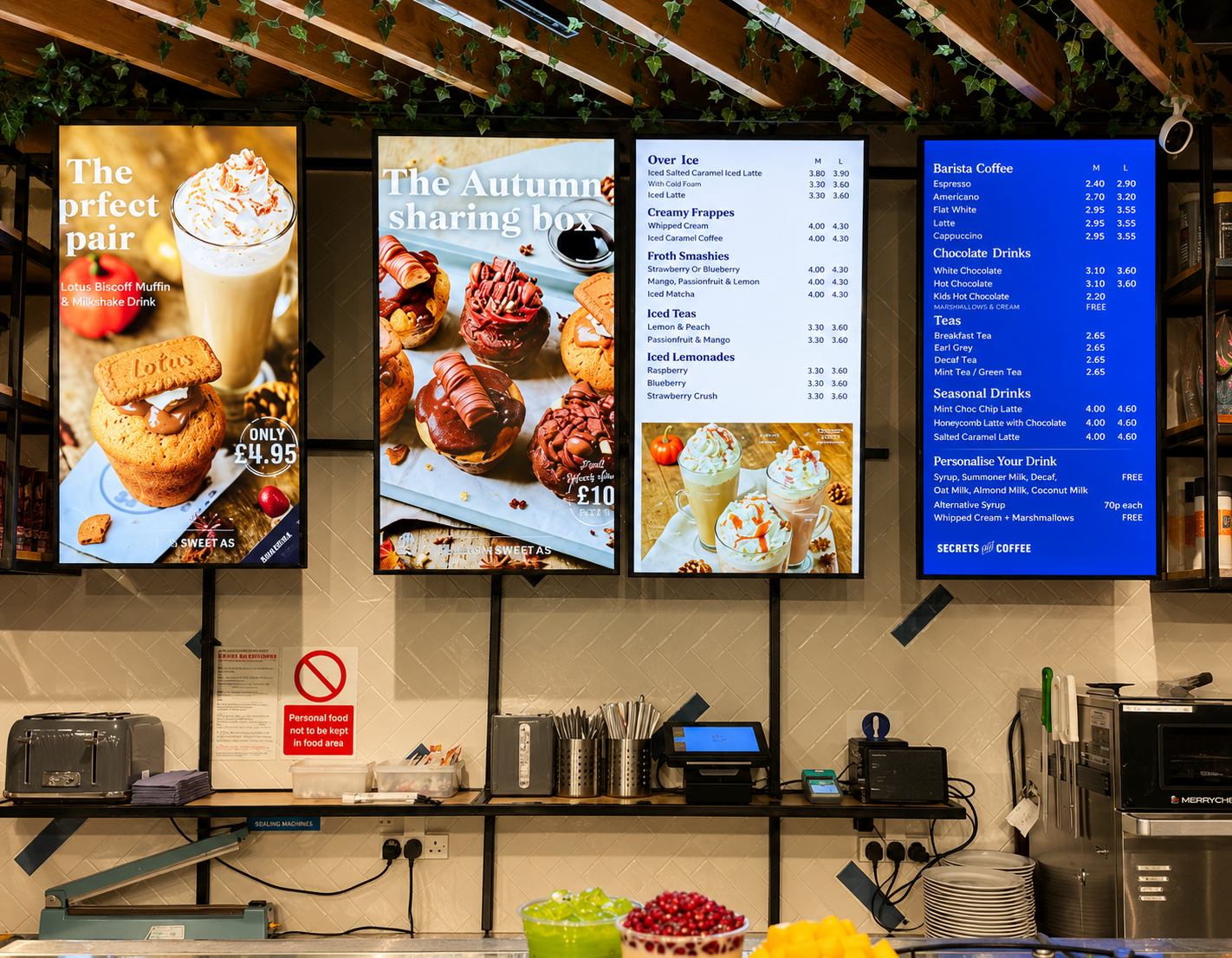digital signage for restaurants UK